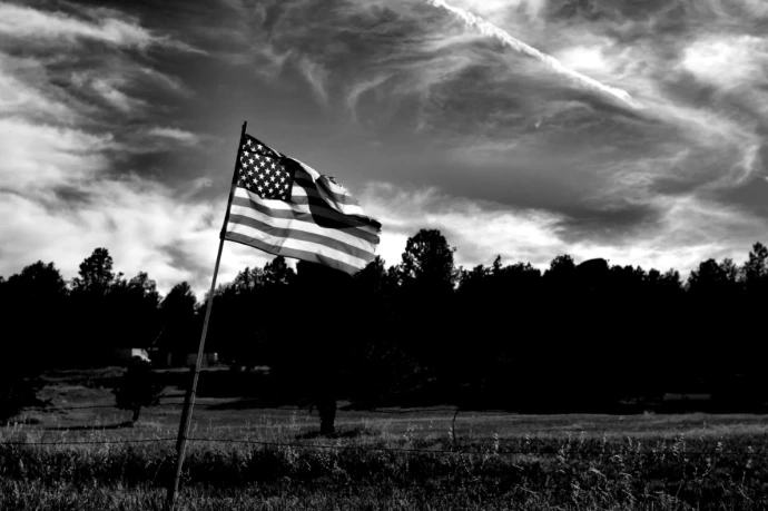 The American flag: a high quality black and white print perfect to celebrate The 4th of July, Memorial day or any American Holiday